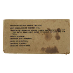 Ration, Type K, Dinner Unit, premier type, complète