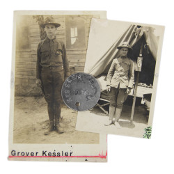 Photographies et plaque d'identité, Dog Tag, Pfc. Grover Kessler, Co. L, 315th Inf. Regt., 79th Infantry Division, AEF