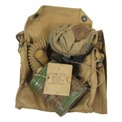 Masque à gaz, US Army, dans sa housse, Cpl. Walter Baker, Co. A, 307th Military Police, 82nd Infantry Division, AEF