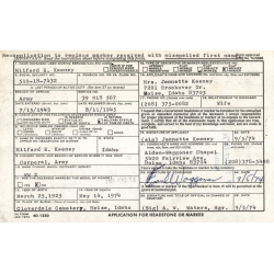 Grouping, Cpl. Milford Keeney, Co. C, 395th Inf. Regt., 99th Infantry Division, WIA, ETO