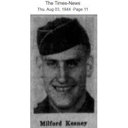 Grouping, Cpl. Milford Keeney, Co. C, 395th Inf. Regt., 99th Infantry Division, WIA, ETO
