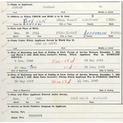 Sac paquetage (Barrack Bag), Pfc. Charles Jordan, 529th Bomb. Squadron, 5th Air Force, PTO