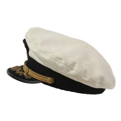 Casquette officier supérieur, US Navy, blanche, taille 58