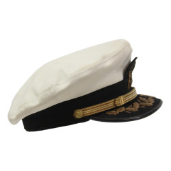 Casquette officier supérieur, US Navy, blanche, taille 58