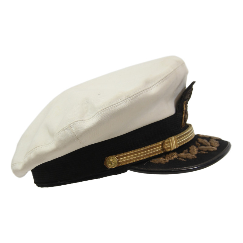 Cap, Senior Officer, US Navy, White, Size ¼