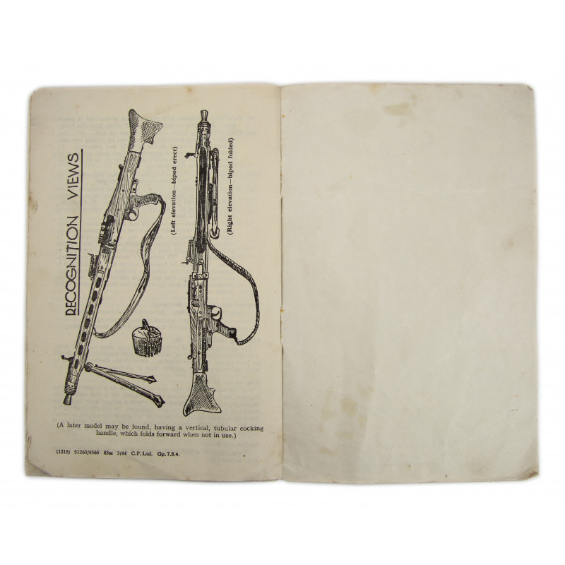 Livret, Learn To Use Enemy Weapons, MG 34 & MG 42, 1944