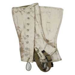 Guêtres en toile, US Army, 3R, camouflage blanc
