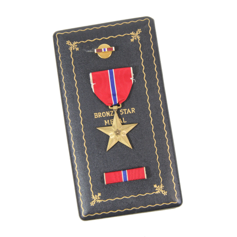 Coffret médaille, Bronze Star, Pvt. Joseph Prairie, Co. F, 119th Inf. Regt., 30th Infantry Division, ETO