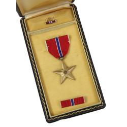 Coffret médaille, Bronze Star, Pvt. Joseph Prairie, Co. F, 119th Inf. Regt., 30th Infantry Division, ETO