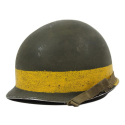 Casque M1, pattes fixes, US Navy, Naval Amphibious Unit, liner Firestone