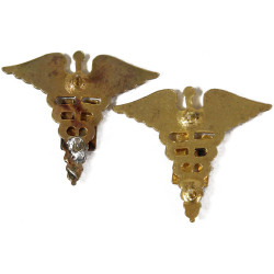 Insignes de col officier, US Army Nurse Corps, à pin's, Maroon