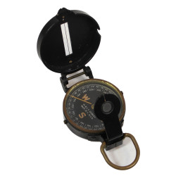 Boussole de marche, W. & L.E. GURLEY, avec pochette imprégnée, Normandie