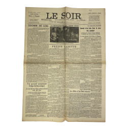 Journal belge, Le Soir, 7 octobre 1944