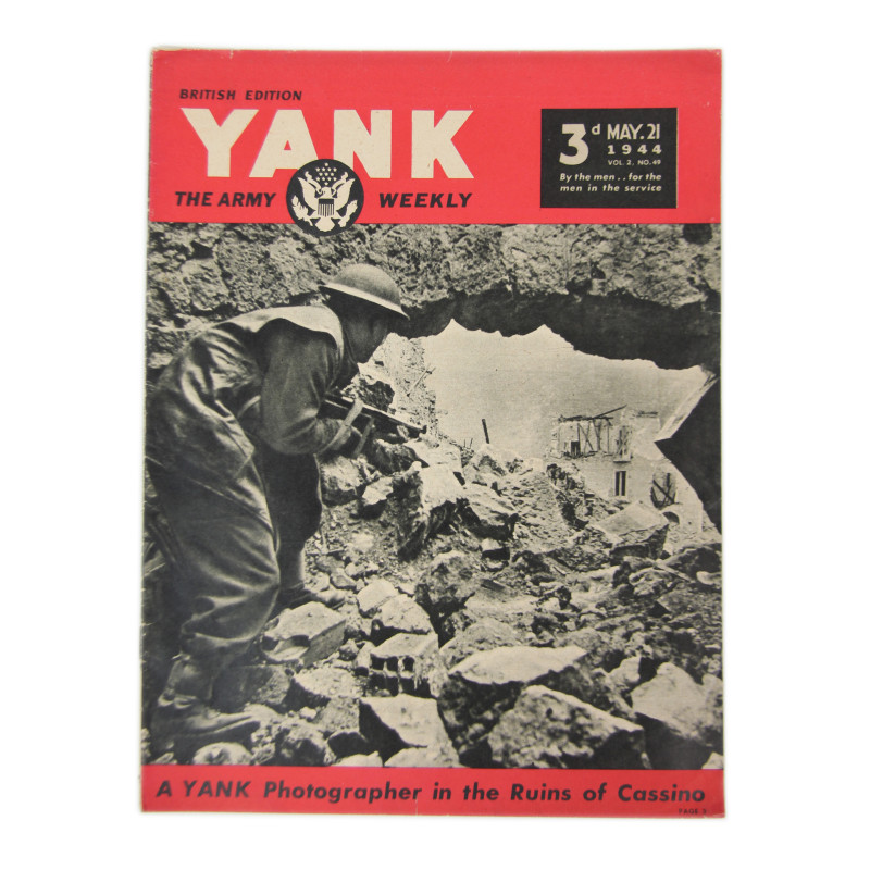 Magazine YANK, 21 mai 1944, British Edition, Monte Cassino Magazine YANK, 21 mai 1944, British Edition, Monte Cassino