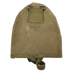 Pelle en T, M-1910, avec étui, B.B.S. Co. 1943, camouflage blanc, Bataille des Ardennes