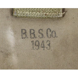 Pelle en T, M-1910, avec étui, B.B.S. Co. 1943, camouflage blanc, Bataille des Ardennes