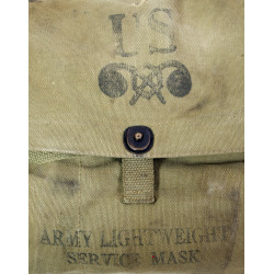 Mask, Gas, Lightweight, OD 3, 1943, Complete, Maj. William Stinnett, 9th Air Force, USAAF, ETO