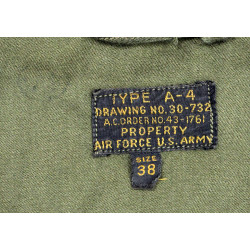 Combinaison de vol, Type A-4, USAAF, taille 38, 1943, nominative