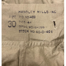 Caleçon court US Army, 1944, taille 30 (40)