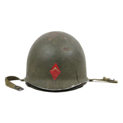 Helmet, M1, Fixed Loops, Firestone Liner, Pfc. William Mootz, 5th Infantry Division