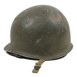 Helmet, M1, Fixed Loops, Firestone Liner, Pfc. William Mootz, 5th Infantry Division