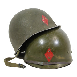 Helmet, M1, Fixed Loops, Firestone Liner, Pfc. William Mootz, 5th Infantry Division