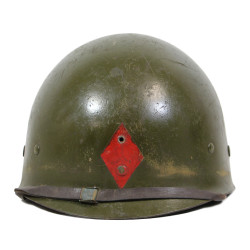 Helmet, M1, Fixed Loops, Firestone Liner, Pfc. William Mootz, 5th Infantry Division