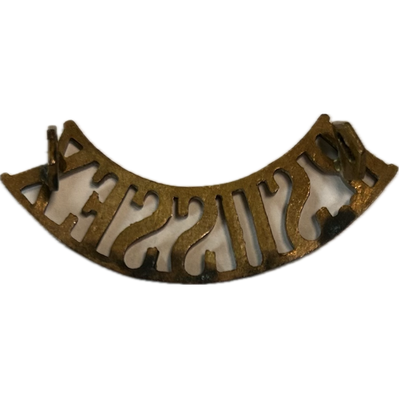 Brass Title, The Royal Sussex Regiment, France, Africa, Italy, Market Garden