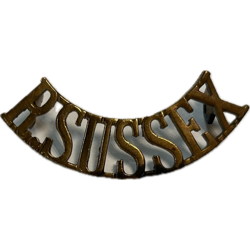 Brass Title, The Royal Sussex Regiment, France, Africa, Italy, Market Garden