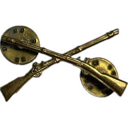 Insignia, Collar, Officer, US Infantry, Clutch Back