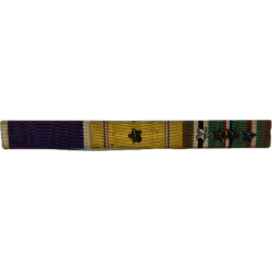 Rubans de décoration, Purple Heart, American Defence, European African Middle Eastern Campaign, 4 étoiles