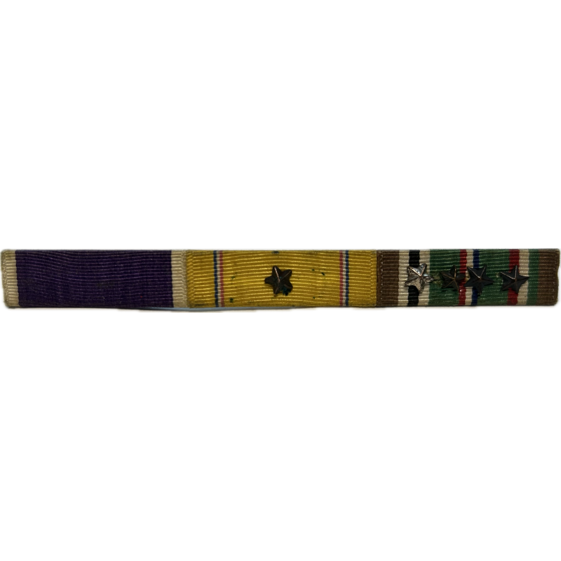 Ribbons, Purple Heart, American Defense, European African Middle Eastern Campaign, 4 Stars Ribbons, Purple Heart, American Defense, European African Middle Eastern Campaign, 4 Stars