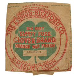Paper, Wrapping, Safety Fuse, Demolition, THE ENSIGN-BICKFORD CO.