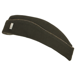 Garrison Cap, Officer, WAC, Dark OD, 1st Lieutenant, Size 22, Named
