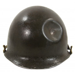 Helmet, M1, Swivel Loops, Firestone Liner, Battle-Damaged, Pvt. Raymond Rediske
