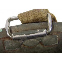 Helmet, M1, Swivel Loops, Firestone Liner, Battle-Damaged, Pvt. Raymond Rediske