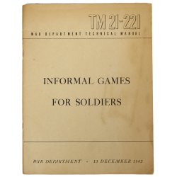 Manual, Technical, TM 21-221, Informal Games For Soldiers, 1943