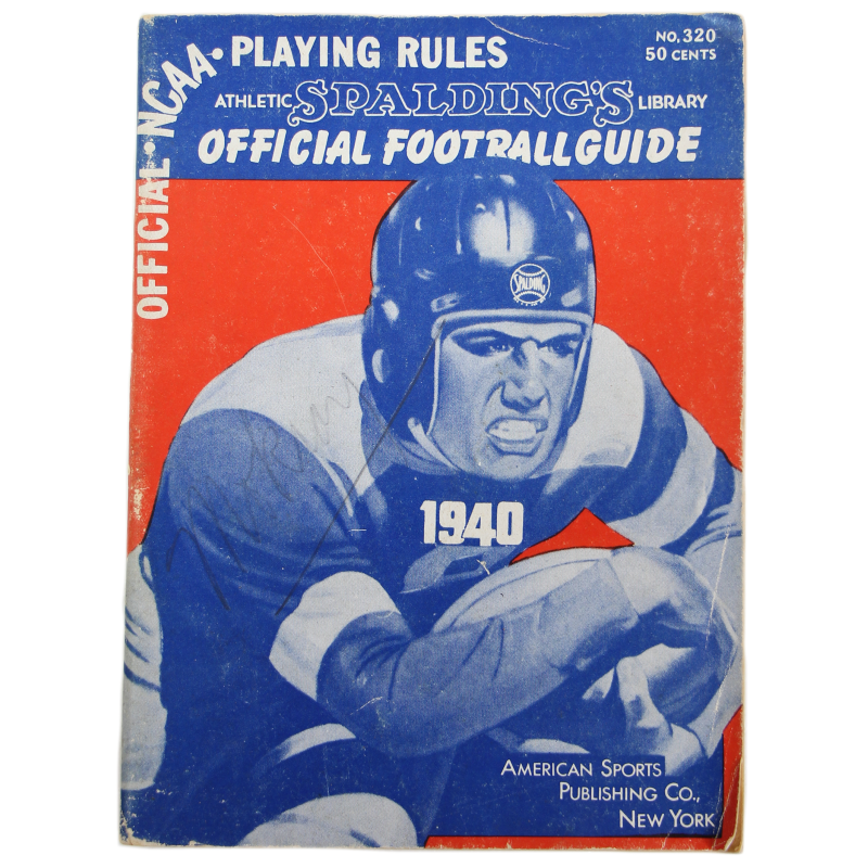 Brochure, Official Football Guide, Spalding, 1940
