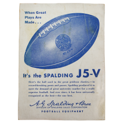 Brochure, Official Football Guide, Spalding, 1940