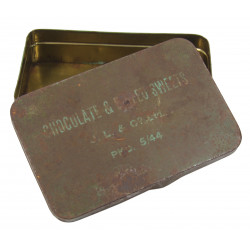 Boîte de chocolats et bonbons, ration britannique, 1944