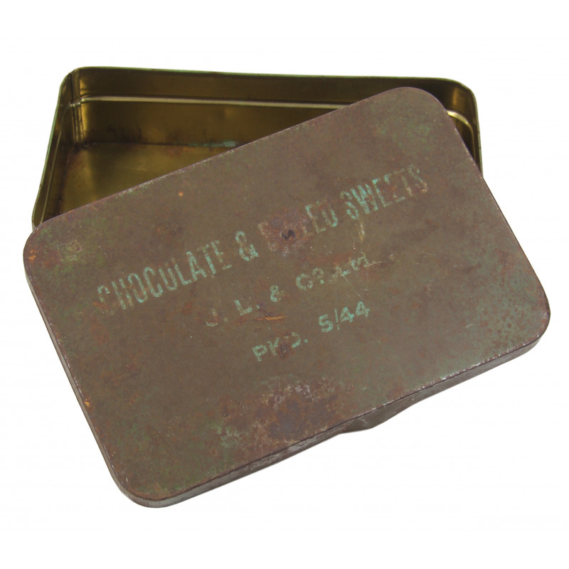 Boîte de chocolats et bonbons, ration britannique, 1944