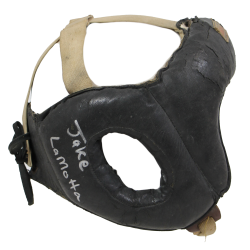 Casque de boxe, Wilson, SPECIAL SERVICES U.S. ARMY, dédicacé par Jake LaMotta