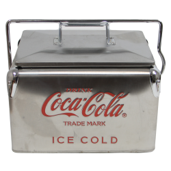 Glacière en métal, Coca-Cola, Inox, petit modèle