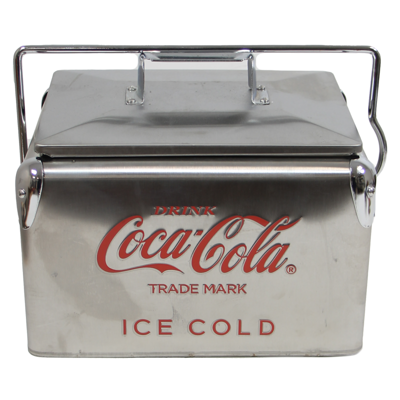 Glacière en métal, Coca-Cola, Inox, petit modèle Glacière en métal, Coca-Cola, Inox, petit modèle