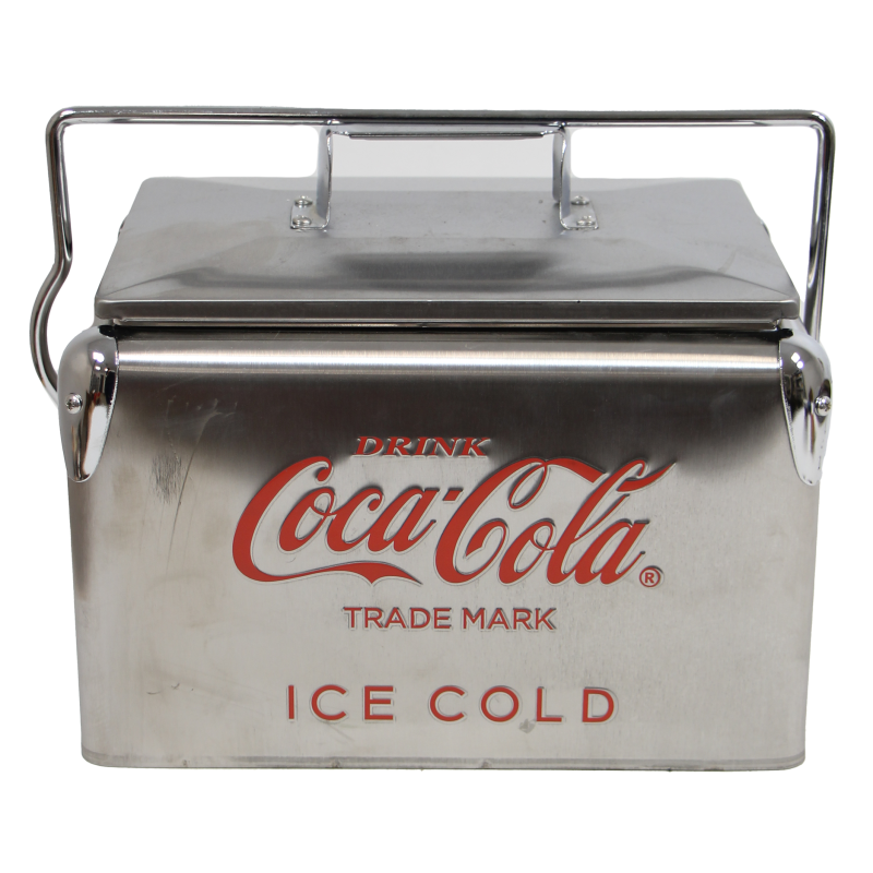 Glacière en métal, Coca-Cola, Inox, petit modèle