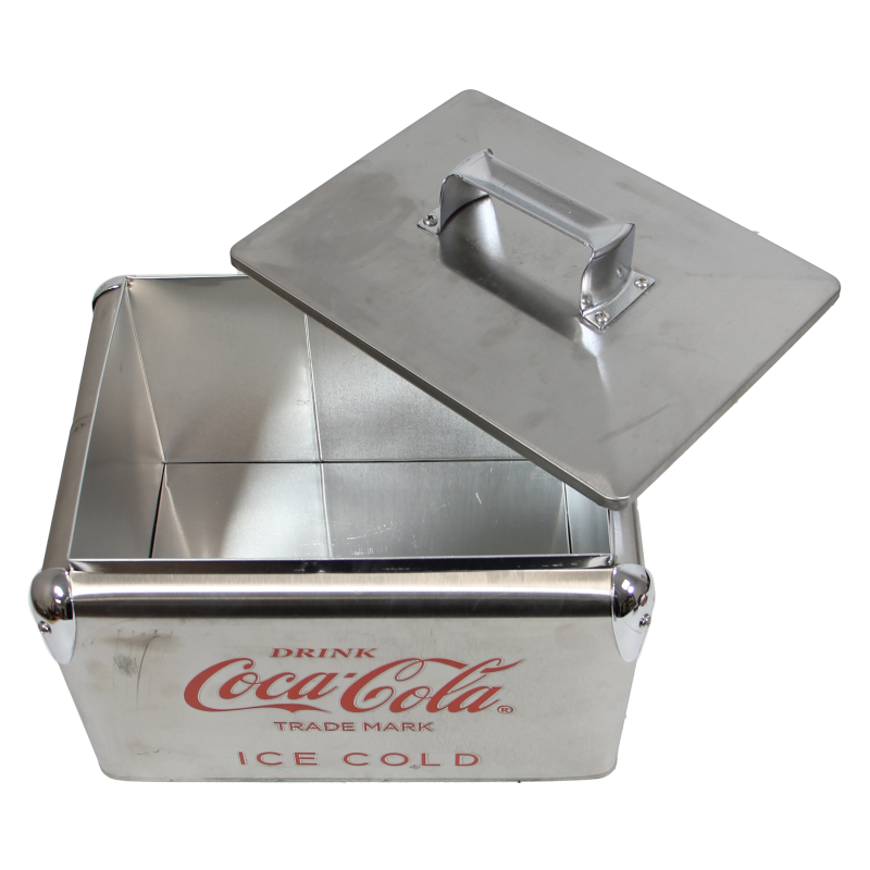 Glacière en métal, Coca-Cola, Inox, petit modèle