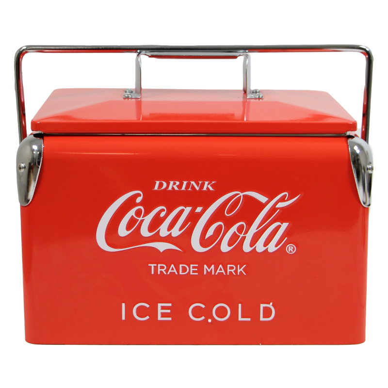 Glacière en métal, Coca-Cola, Rouge, petit modèle