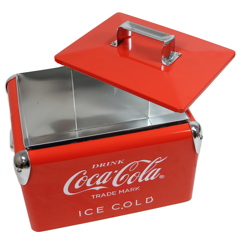 Glacière en métal, Coca-Cola, Rouge, petit modèle