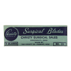 Paquet de 6 lames de scalpel, CHRISTY SURGICAL SALES