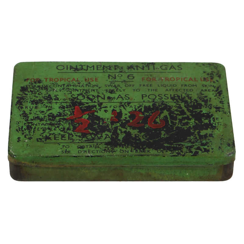 Boîte, pommade de décontamination, Anti-Gas Ointment, No. 6 Boîte, pommade de décontamination, Anti-Gas Ointment, No. 6